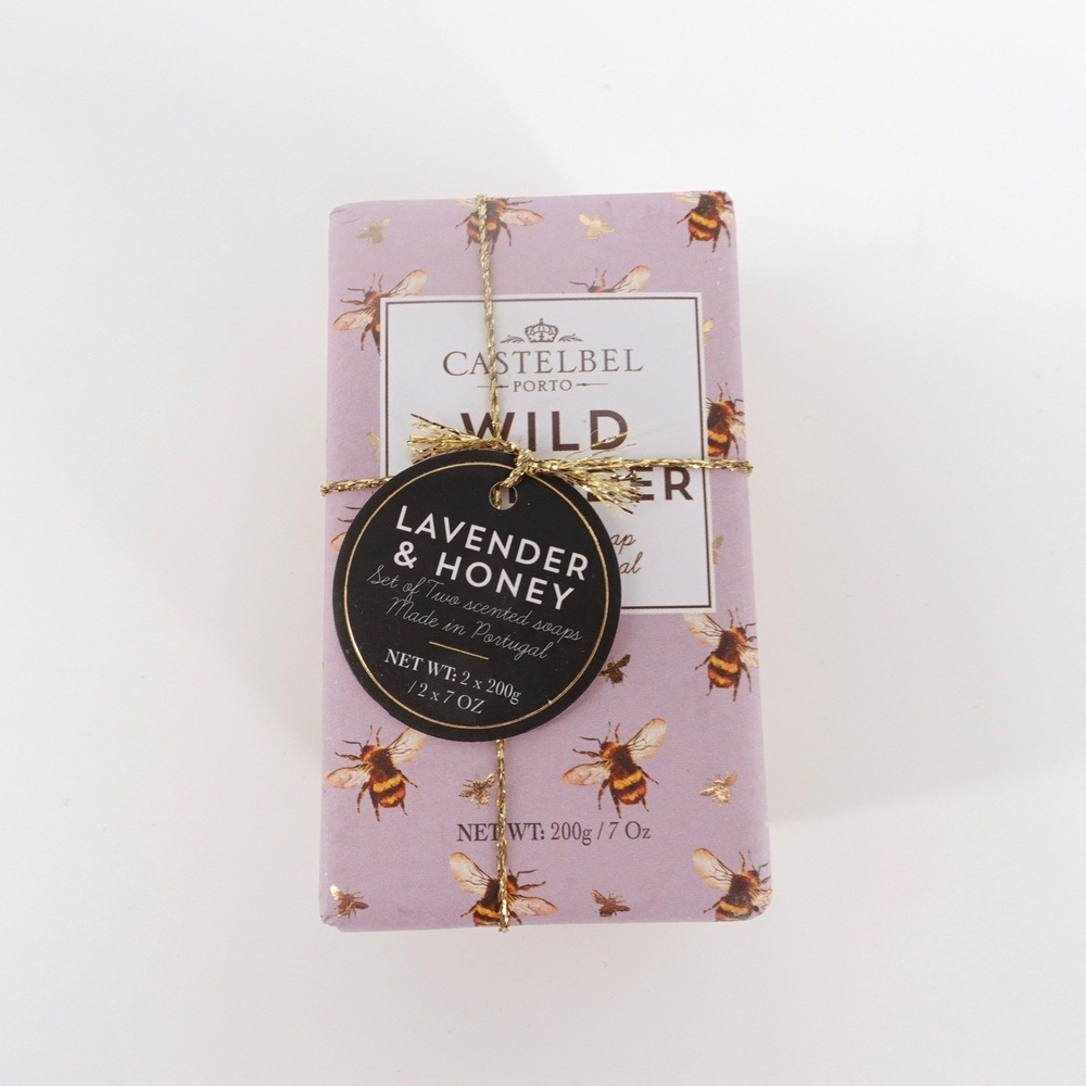 Castelbel Porto Wild Lavender & Honey Scented Soap Set 2 Bars 7oz Portugal